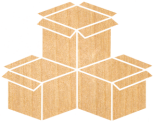 stacked open boxes icon